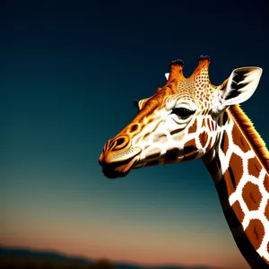 Graceful Giraffe in the Safari
