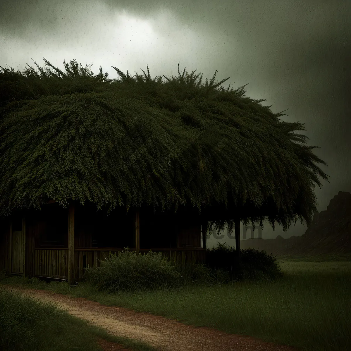 Picture of Tropical Beach Hut Resting by the Ocean"
(Note: The SEO specialist could use this text as a potential short name for an image based on the provided tags.)