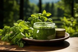 Fresh Herb Garden in a Container Pot