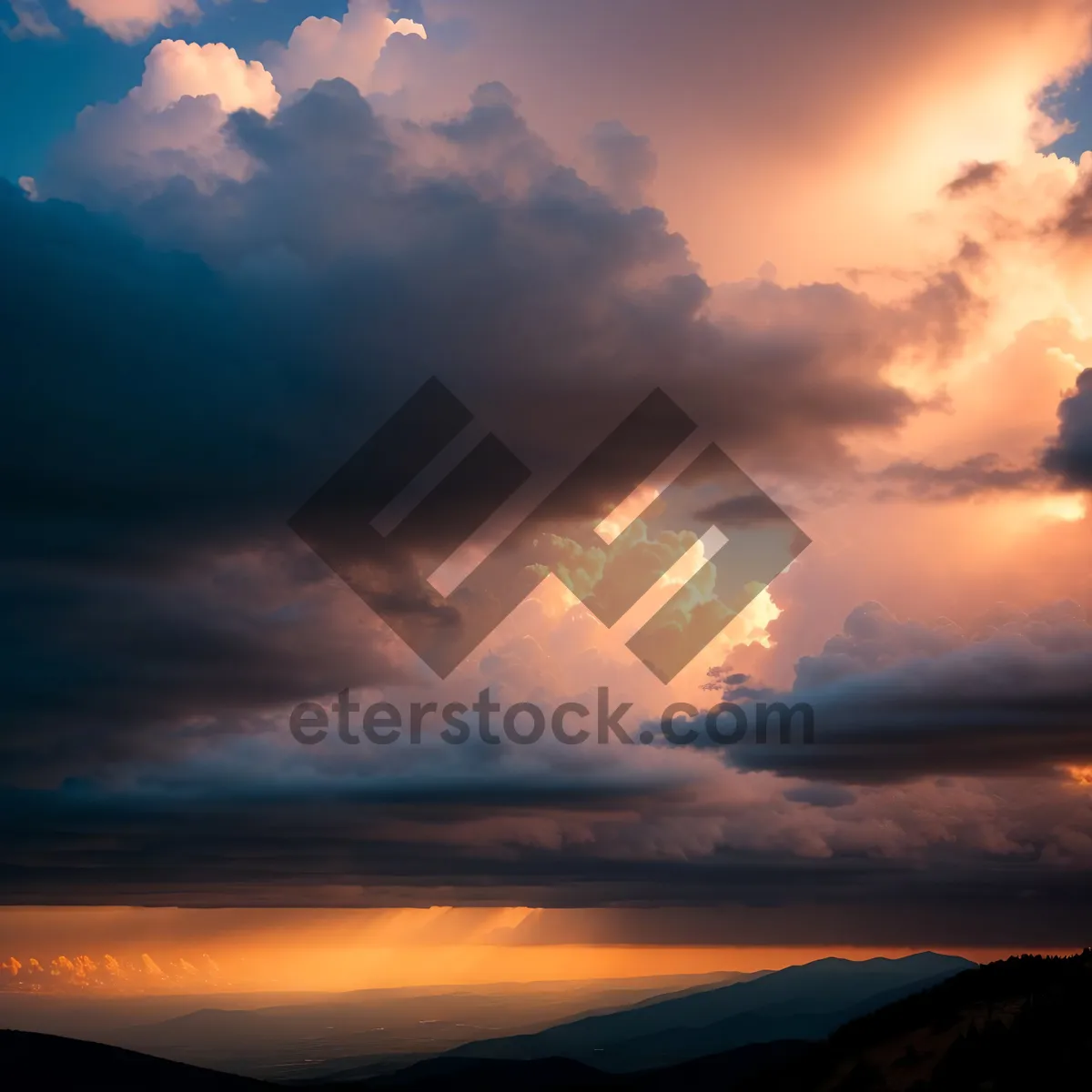 Picture of Vibrant Skyline at Sunset