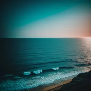 Serene Sunrise over Tropical Beach