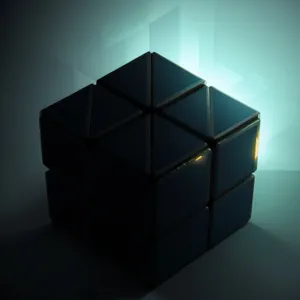 Empty square cardboard box packaging container render.