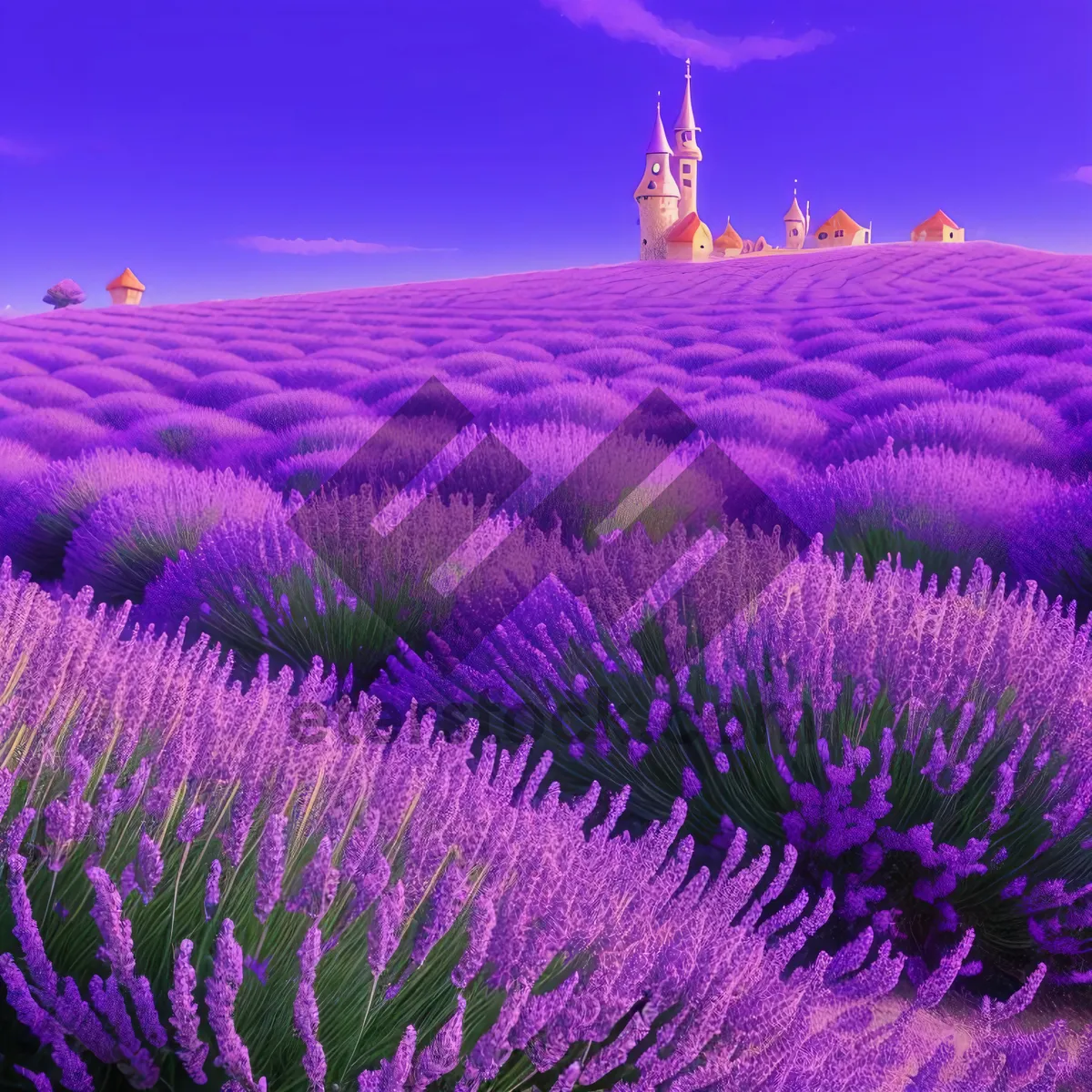 Picture of Colorful Lavender Wildflower in Vibrant Field