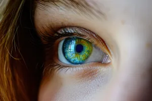 Stunning close-up portrait of a captivating fashion model