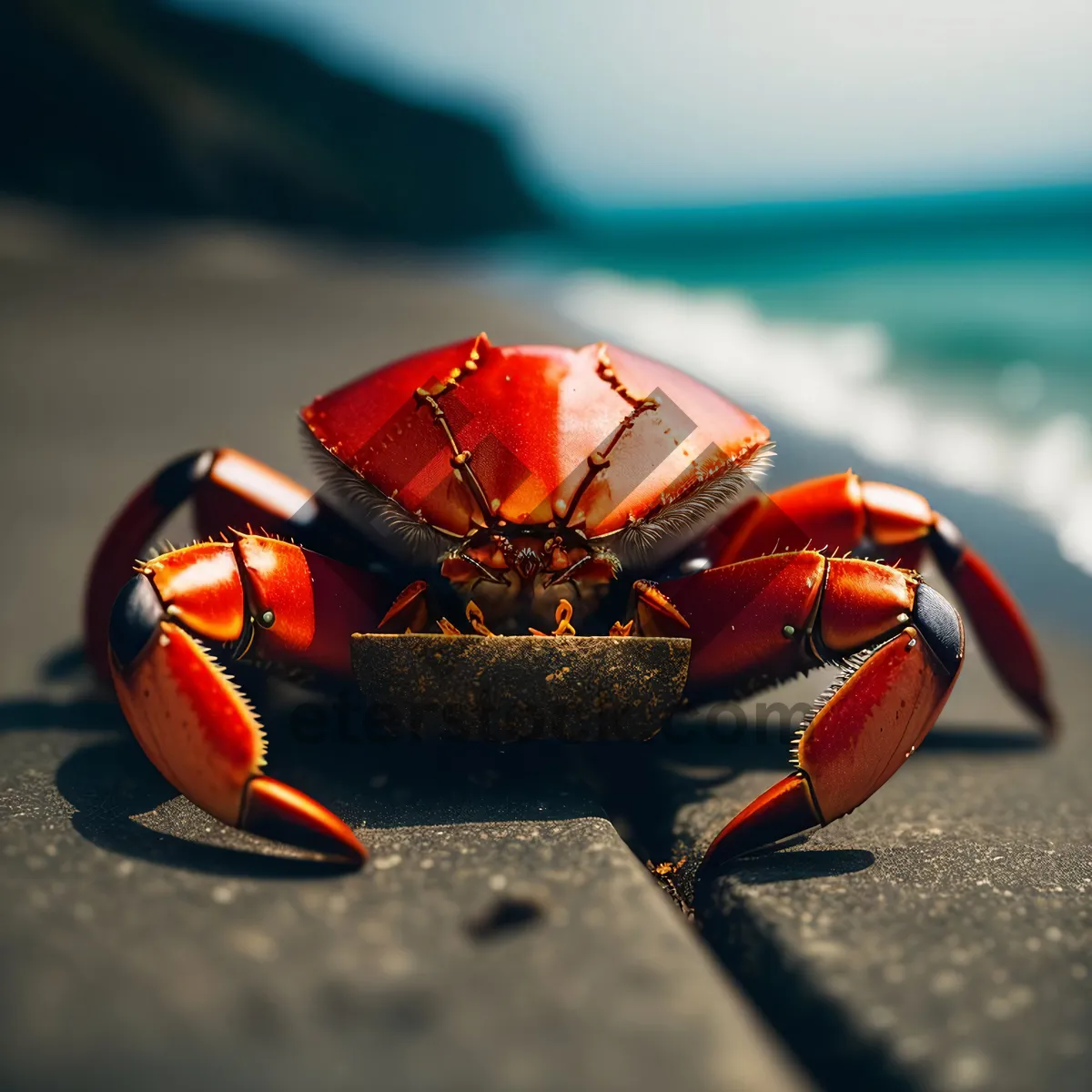 Picture of Vibrant Rock Crab - Close-up Summer Crustacean