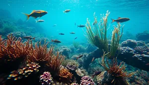 Colorful Tropical Fish Underwater in Bright Sunlight