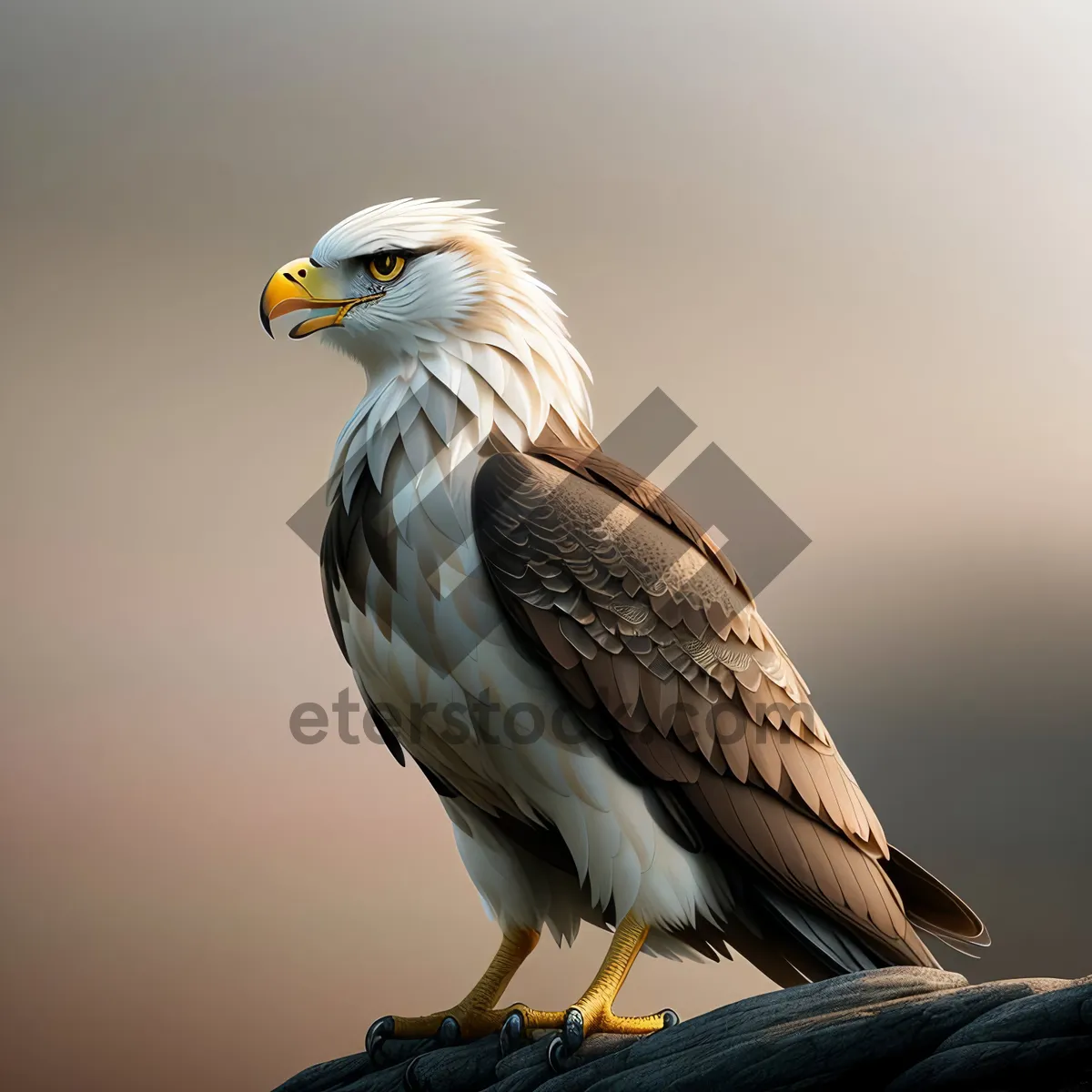 Picture of Majestic Hunter: A Bald Eagle with Piercing Eyes