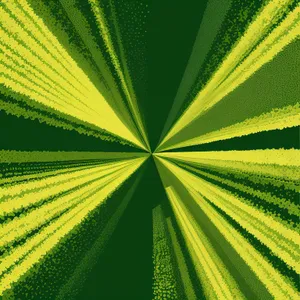 Energetic Laser Lines in a Vibrant Green Fractal Tunnel