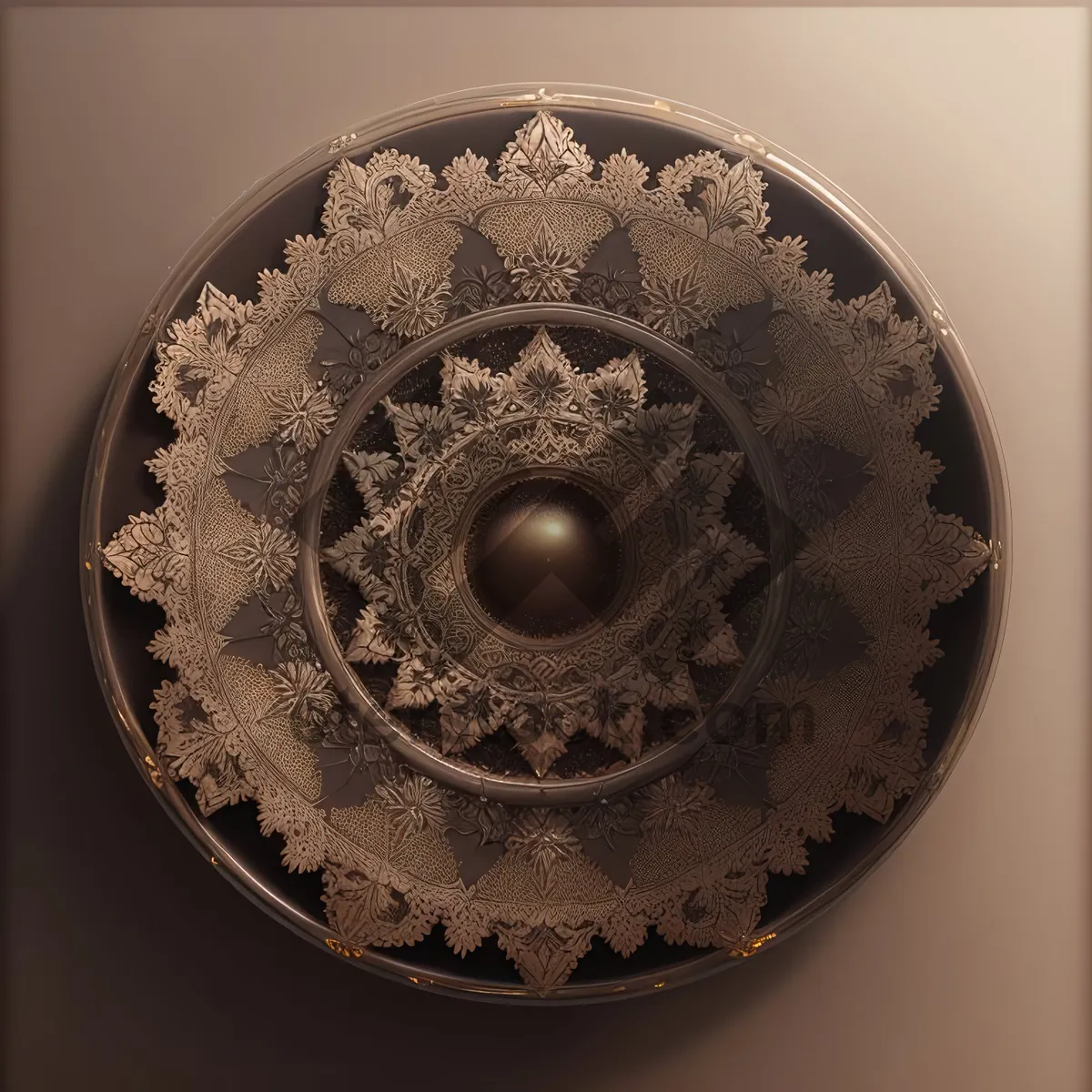 Picture of Gong Shield: Exquisite Circle Design with Arabesque Accents