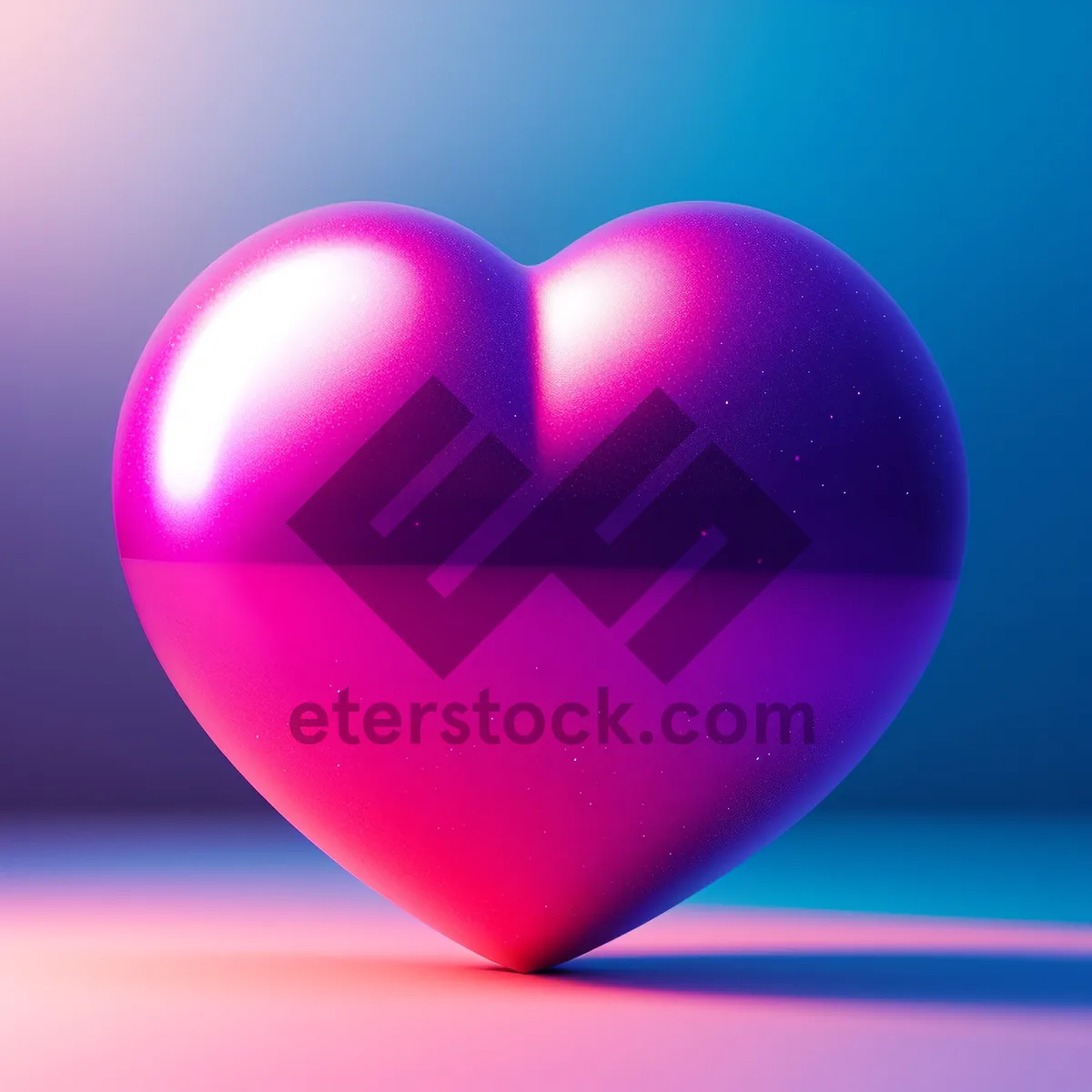 Picture of Colorful Oxygen Sphere with Heart Symbol