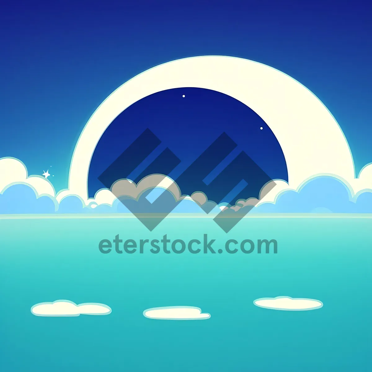 Picture of Celestial Symbol in Night Sky Design