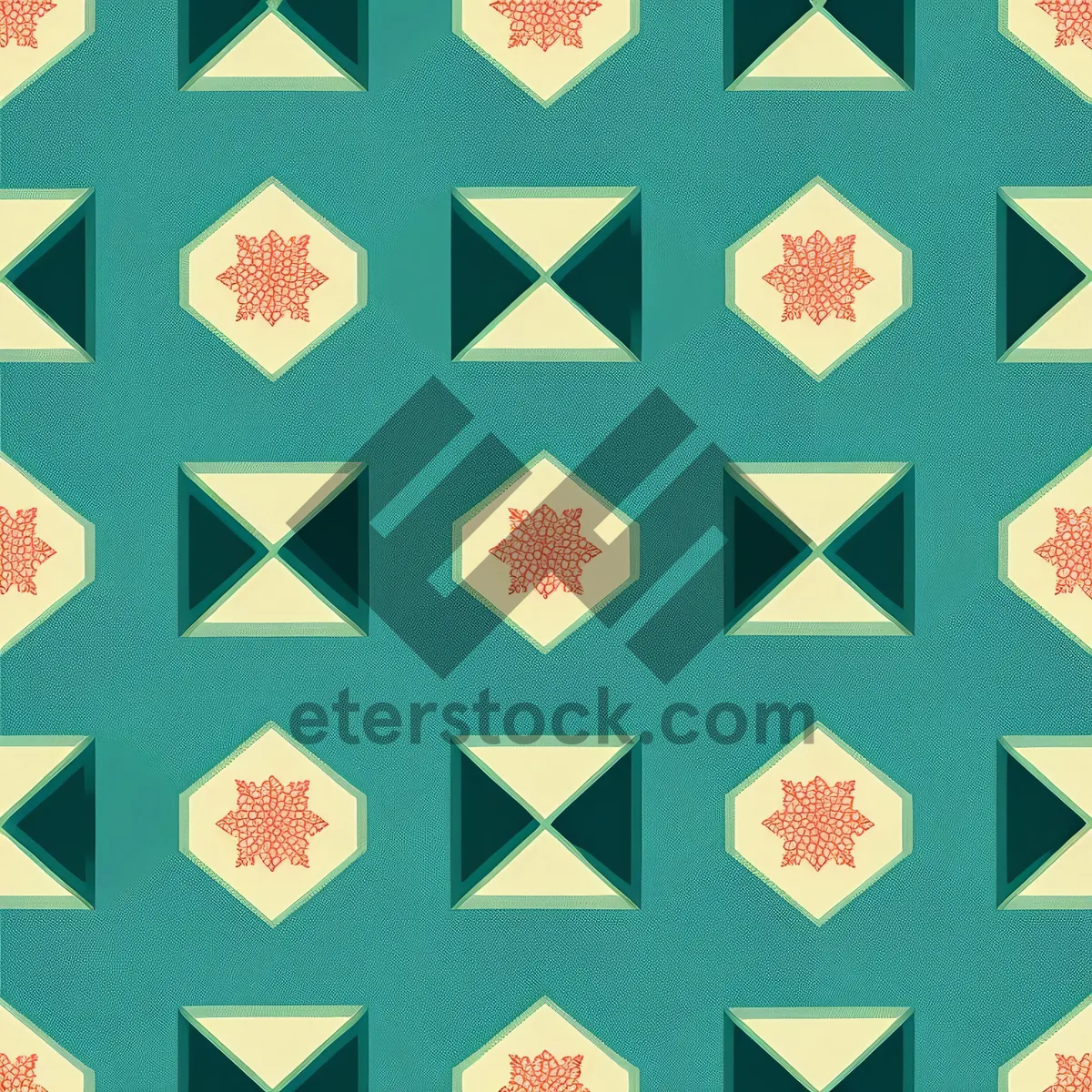 Picture of Vintage Floral Tile Pattern Design