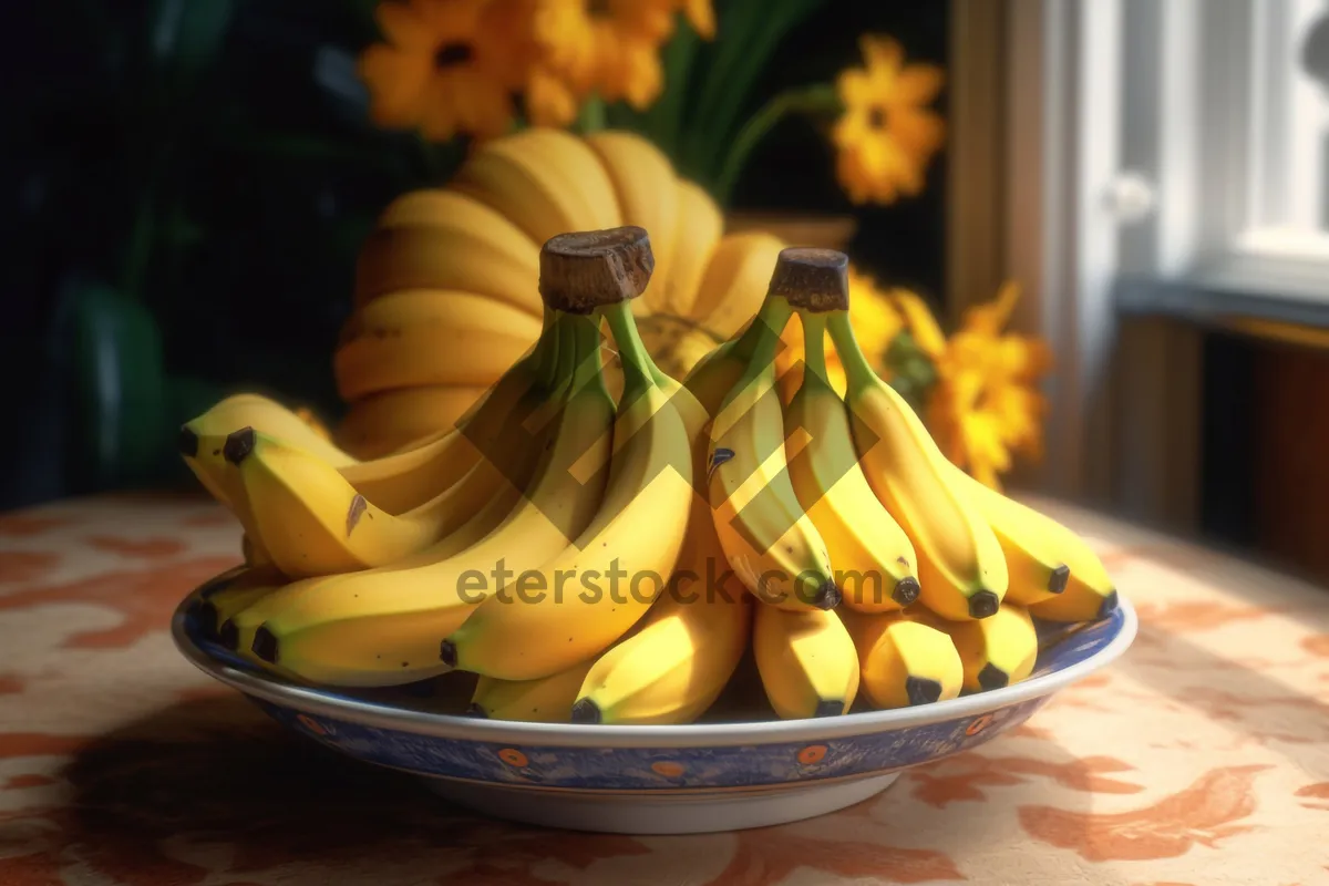 Picture of Fresh and healthy banana snack for breakfast