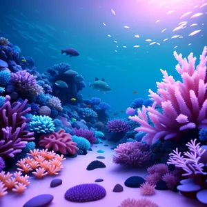 Exotic Coral Fish Colony in Vibrant Reef