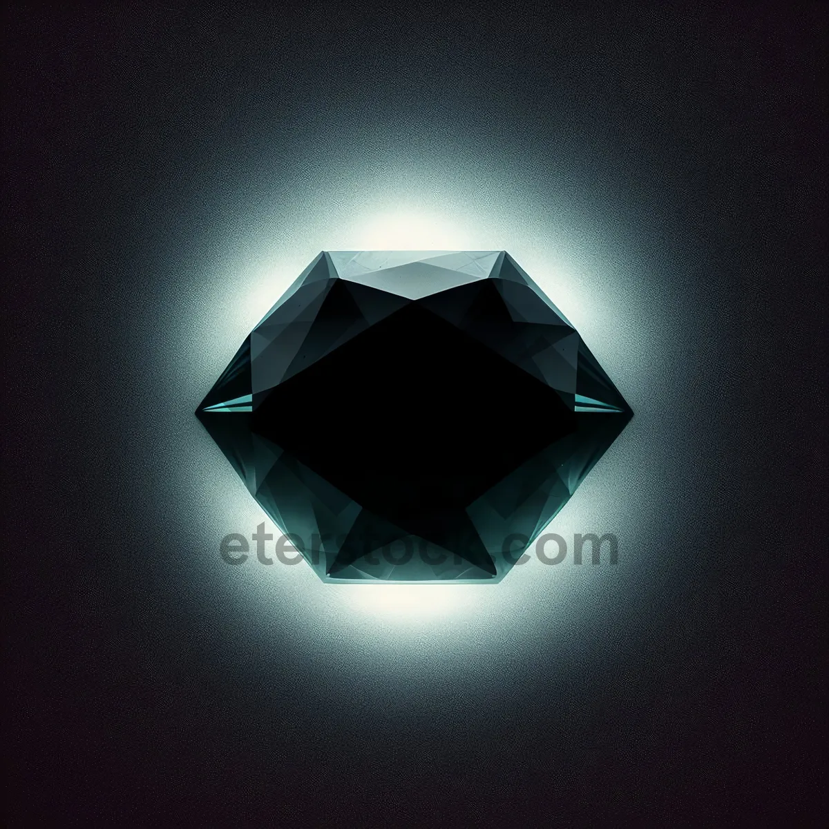 Picture of Shiny Gem Glass Symbol in 3D Design