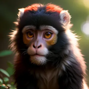 Cute Primate Monkey with Piercing Eyes