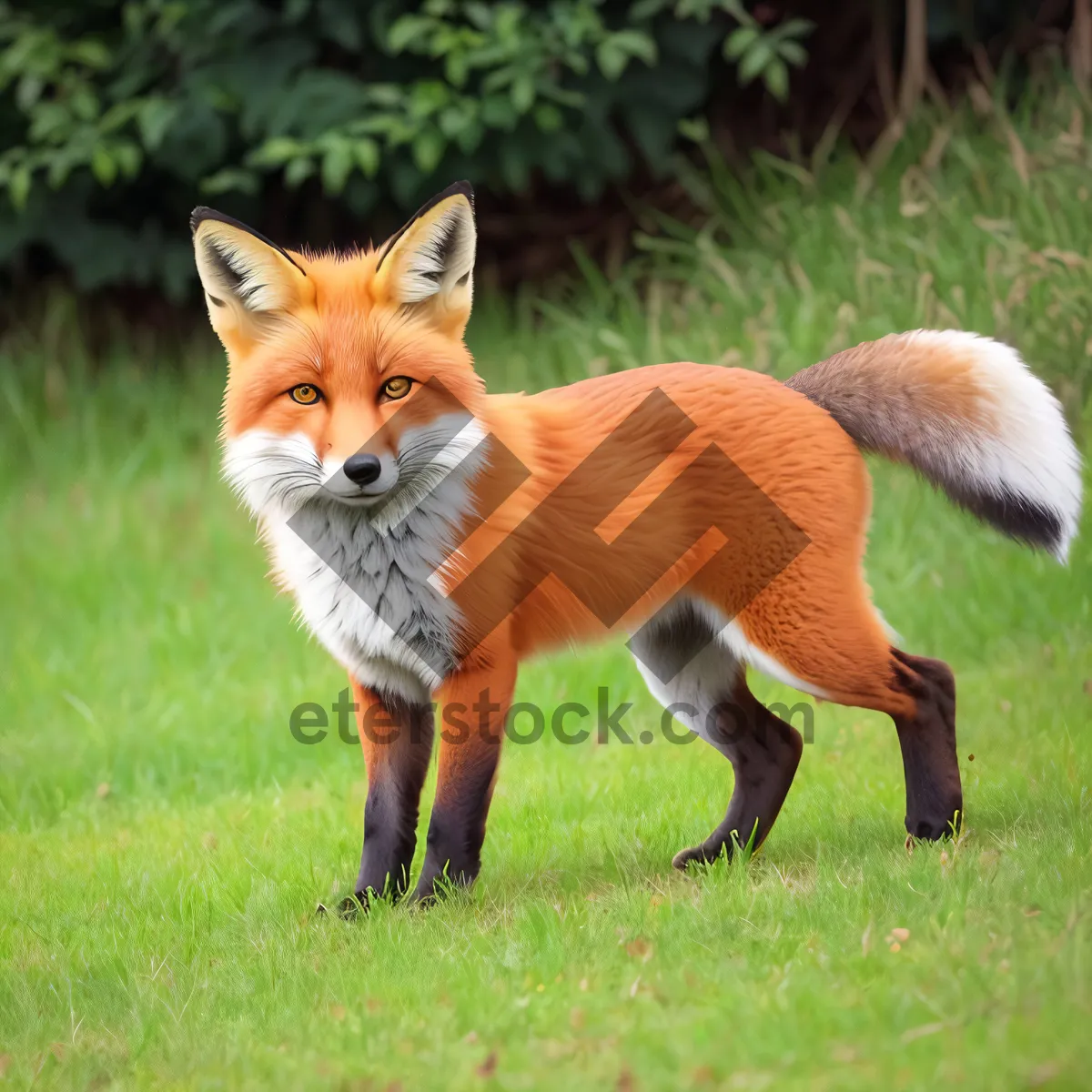 Picture of Curious Red Fox Peeking Through Fur