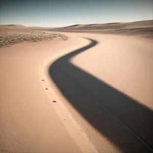 Dune-Scapes: A Serene Desert Landscape Beneath the Vast Sky