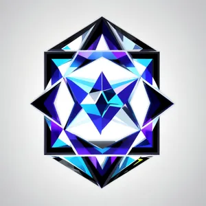 3D Pyramid Gem Icon Design Element