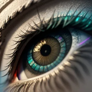 Vibrant Eye: Captivating Fractal Design in Close-up