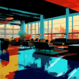 Modern Furniture Center in Contemporary Classroom