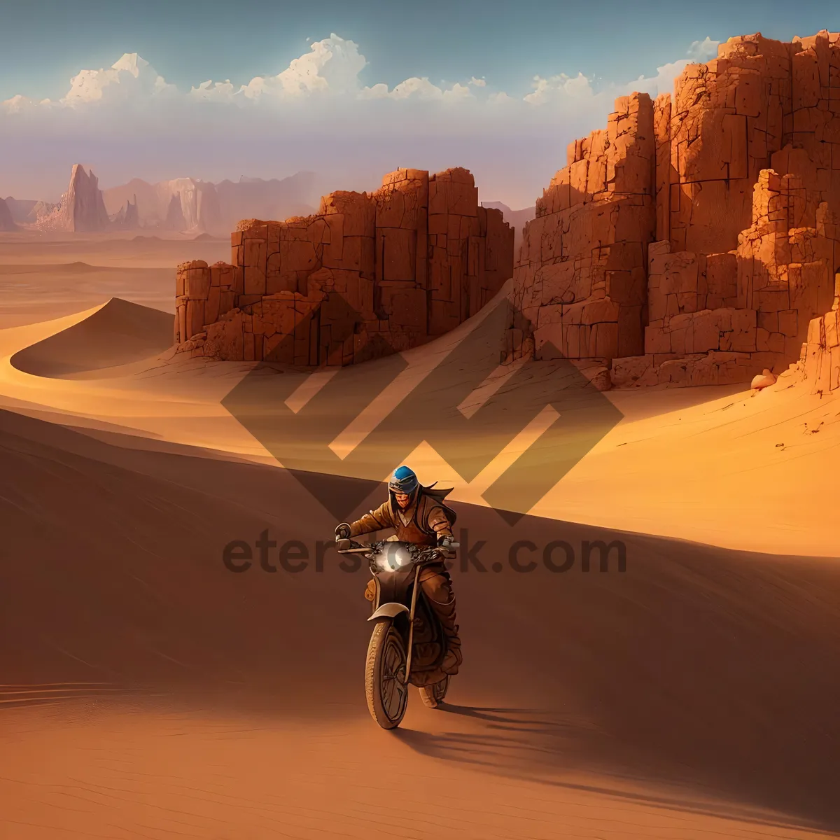 Picture of Vast Desertscape - A Majestic Landscape of Colorful Canyons and Mesmerizing Rock Formations