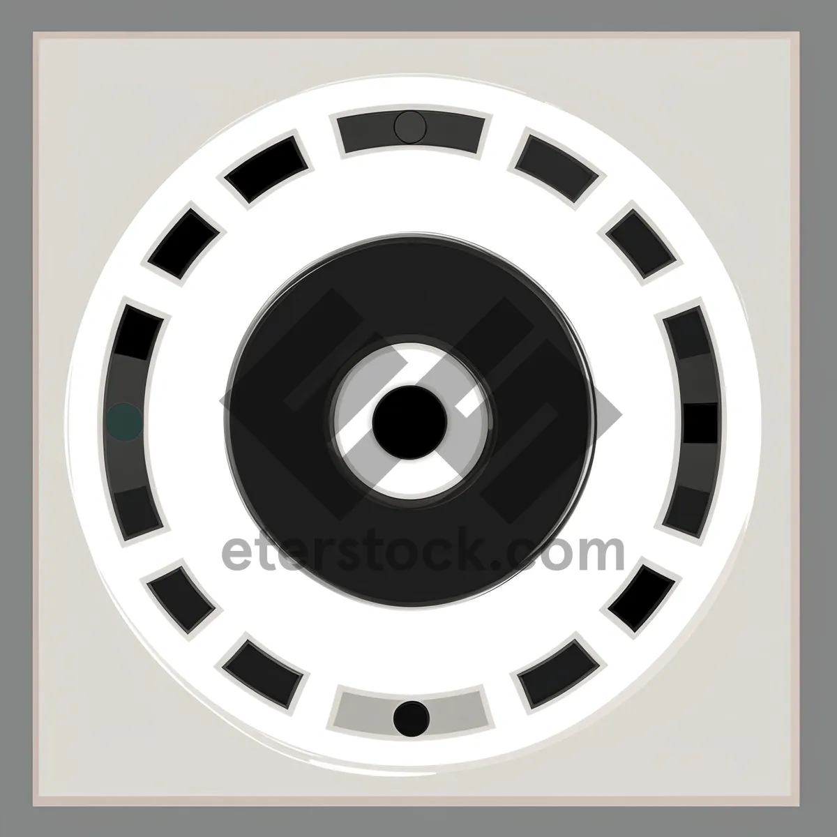 Picture of Black 3D Metal Circle Icon Device