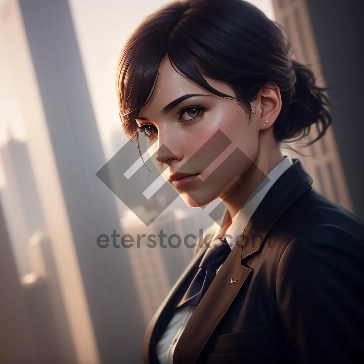 Picture of Confident Businesswoman in Corporate Office