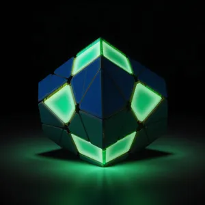 3D Glass Gem Icon Design Graphic Symbol