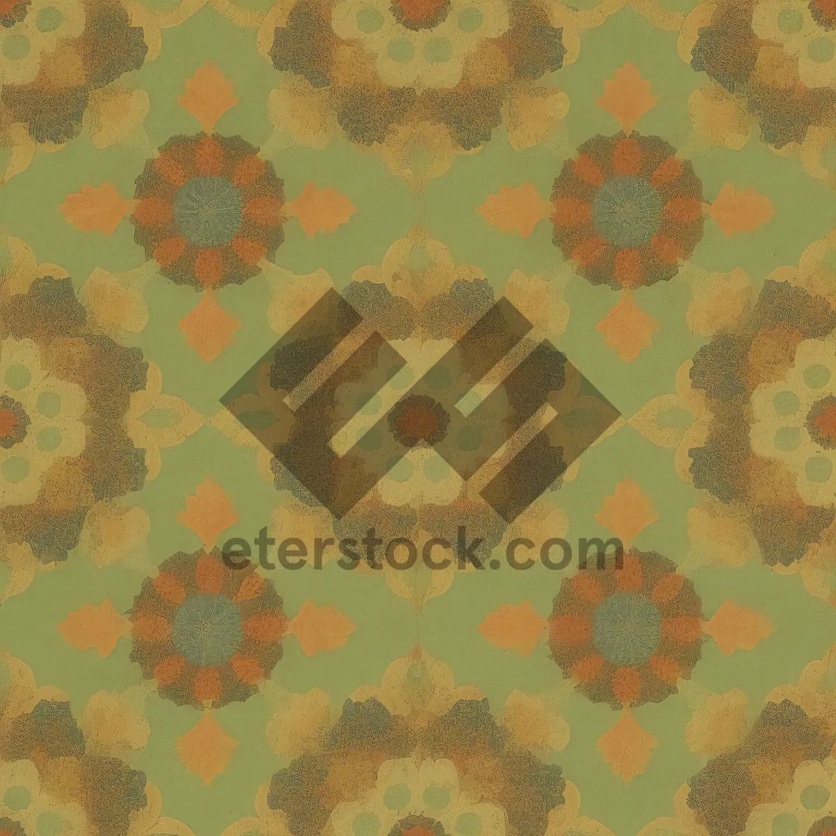 Picture of Vintage floral wallpaper pattern with ornate design