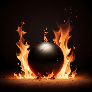 Blazing Inferno: A Fiery Artistic Design.