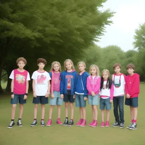 Active Family playing outdoor sports in the park