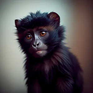 Furry Primate Portrait: Adorable Wild Monkey Kitty