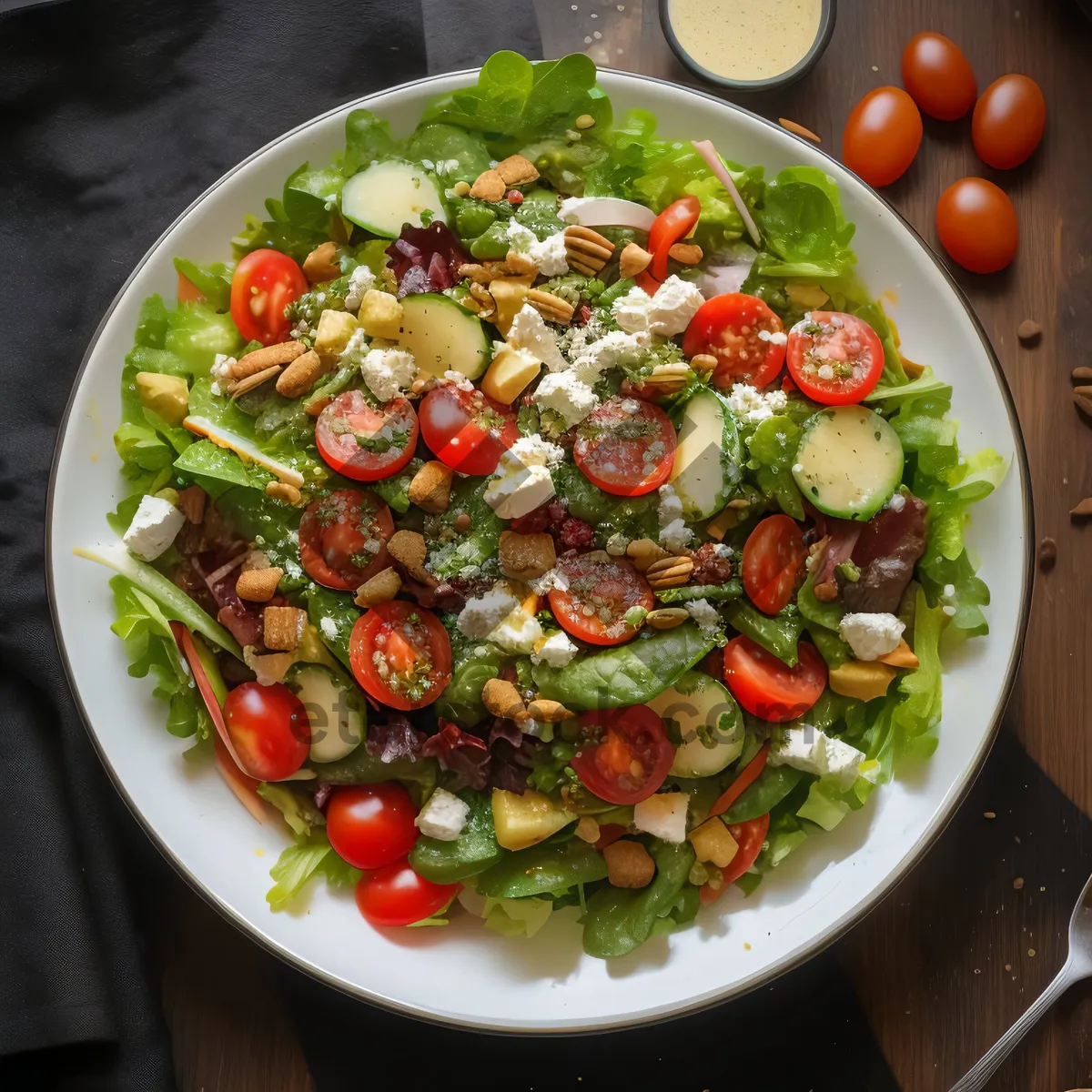 Picture of Delicious vegetable salad with fresh ingredients