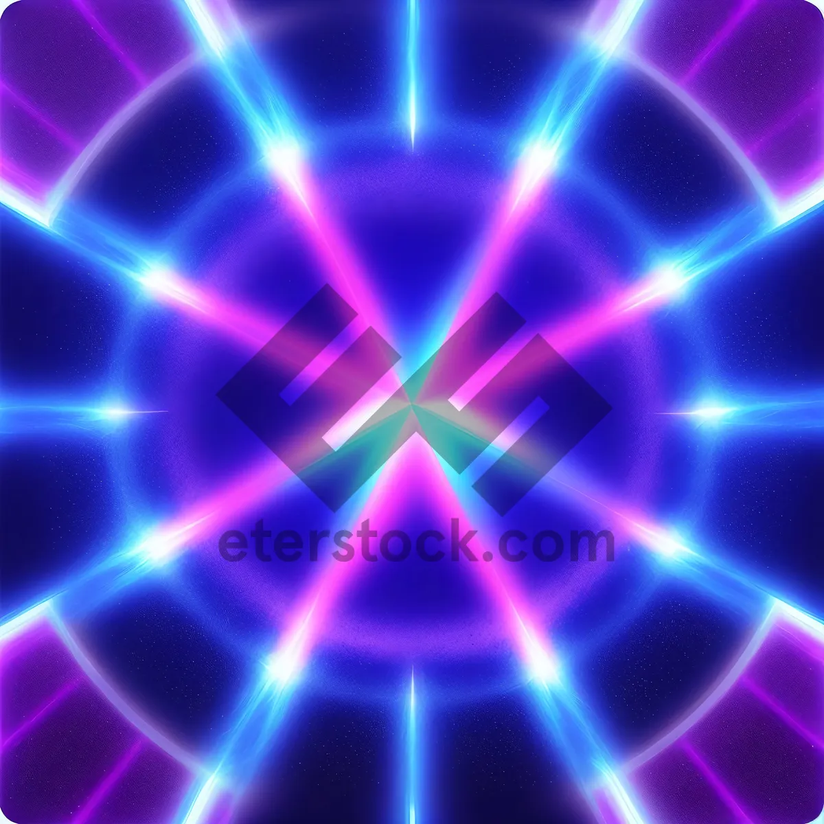 Picture of Vibrant LED Light Explosion in Futuristic Design