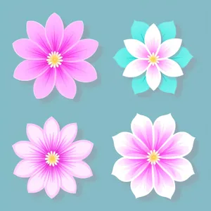 Pink Lotus Floral Design - Vibrant Spring Flower Pattern