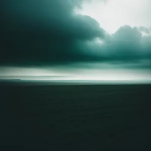 Serene Seascape at Sunset: Majestic Horizon Embracing Vibrant Skies.