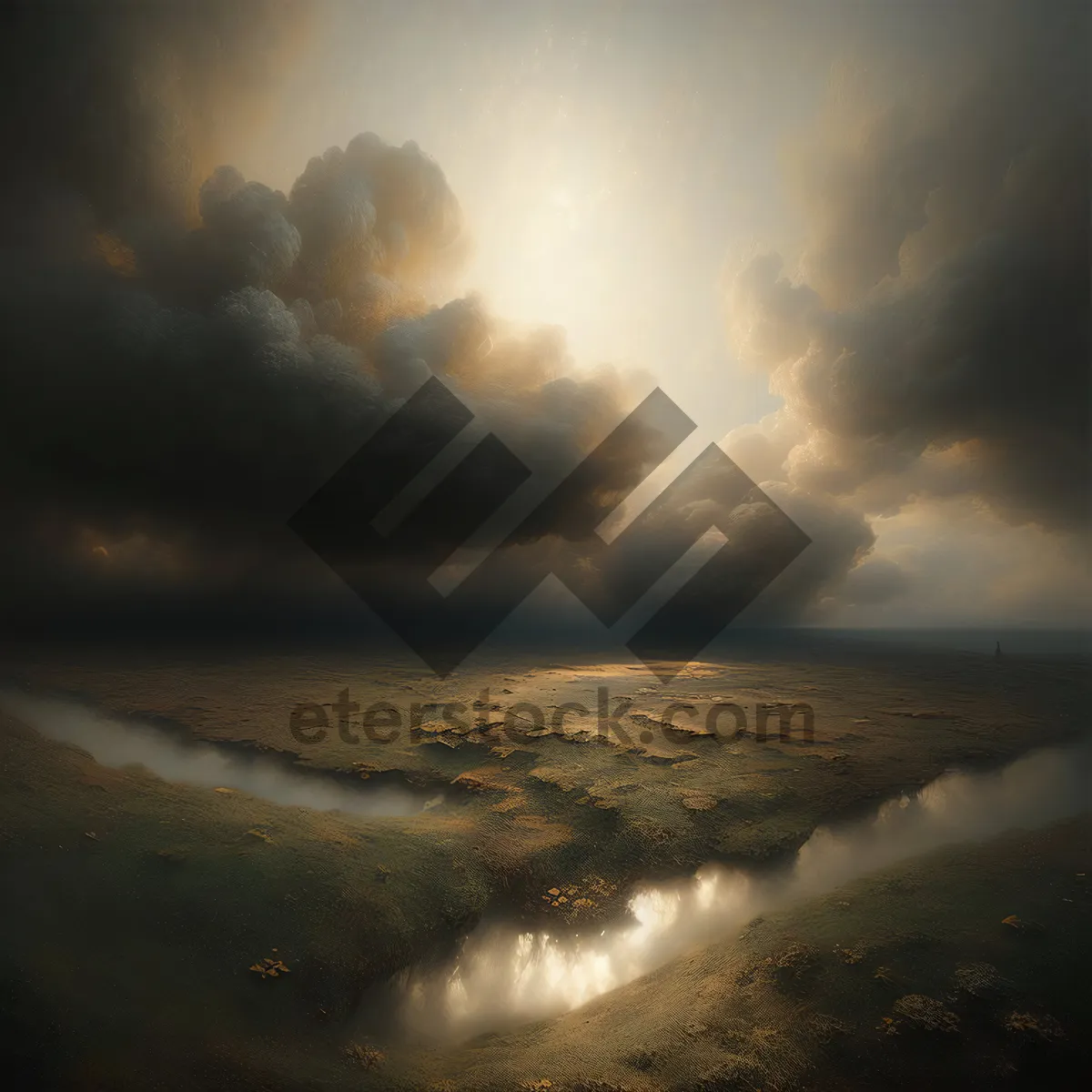 Picture of Scenic Sunset Over Ocean Beach