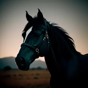 Majestic Thoroughbred Stallion in Field