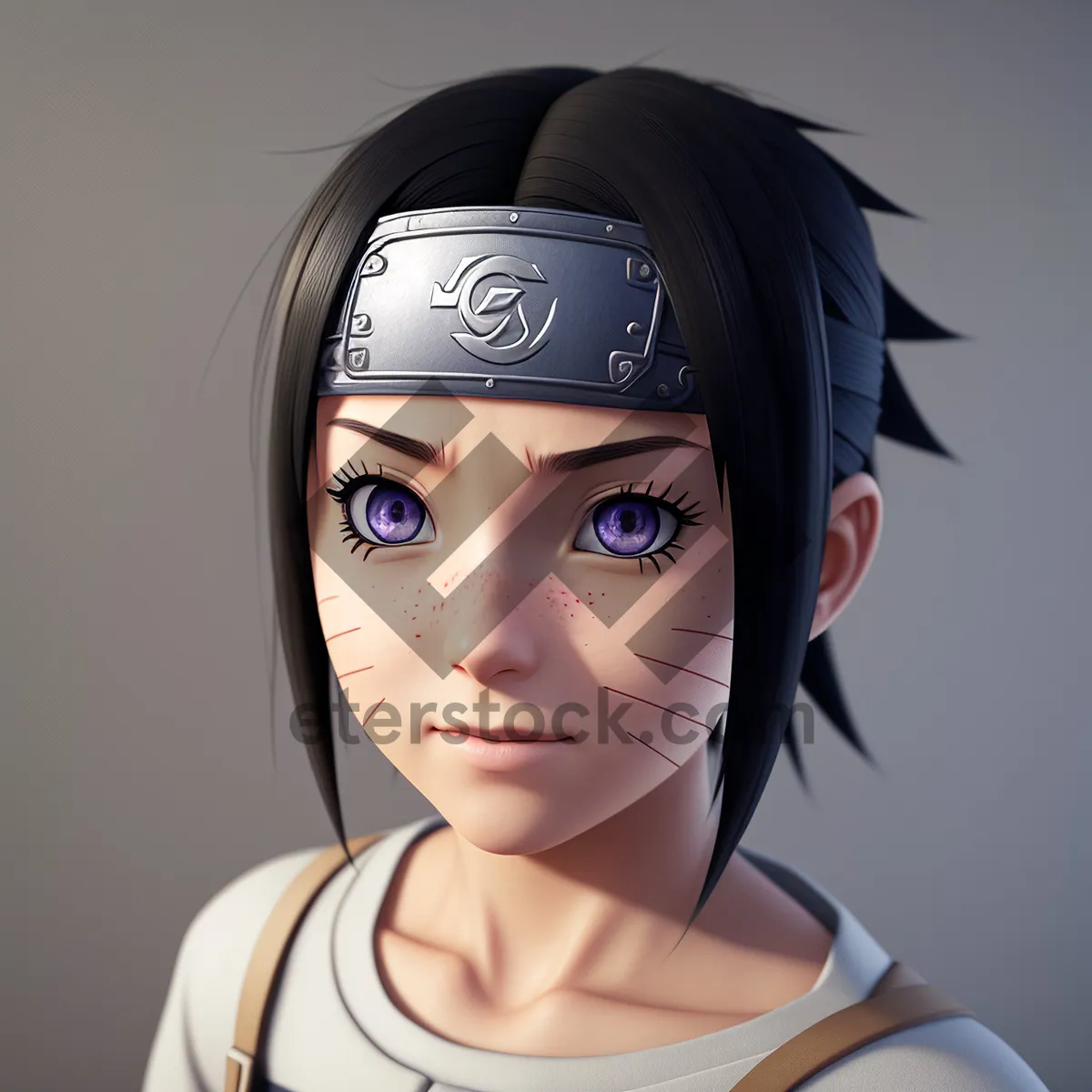 Picture of Stylish Face Mask: Fashionable Disguise with Sensual Makeup