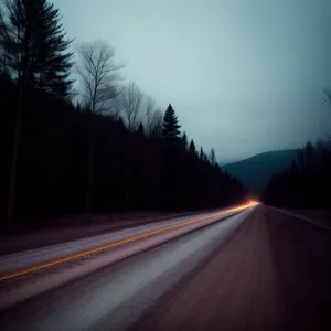 Fast-paced Highway Drive Through Scenic Landscape