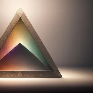 Caution Triangle Lampshade Icon in 3D Frame