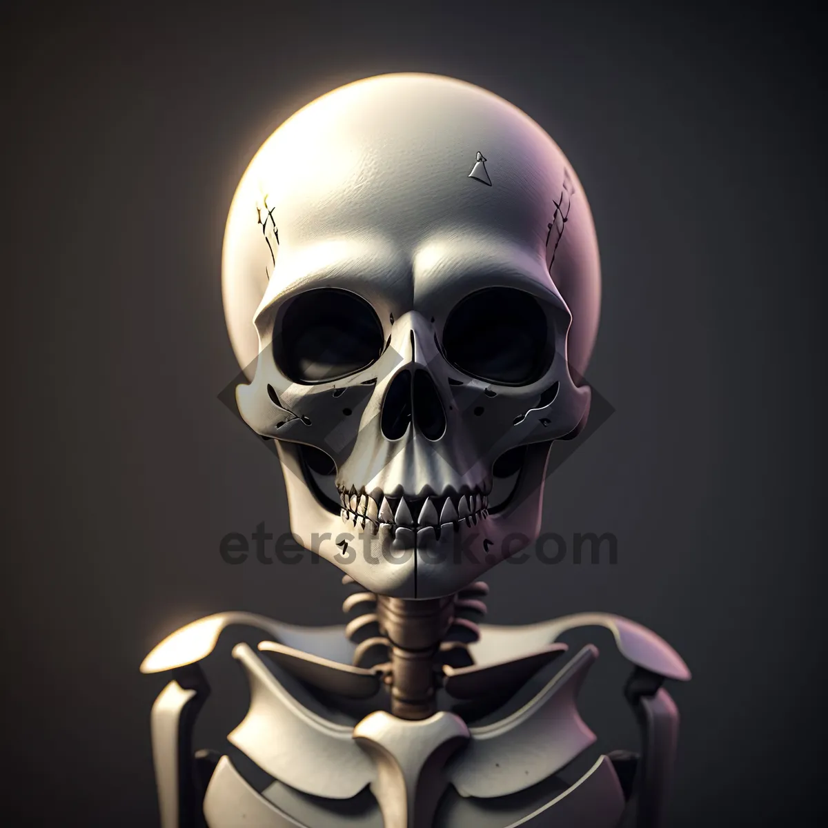 Picture of Pirate Skull Sculpture: Spooky, Scary Anatomy of Fear