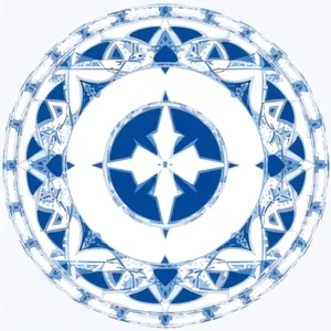 Snowflake Winter Ornament Set Icon Pattern Star.