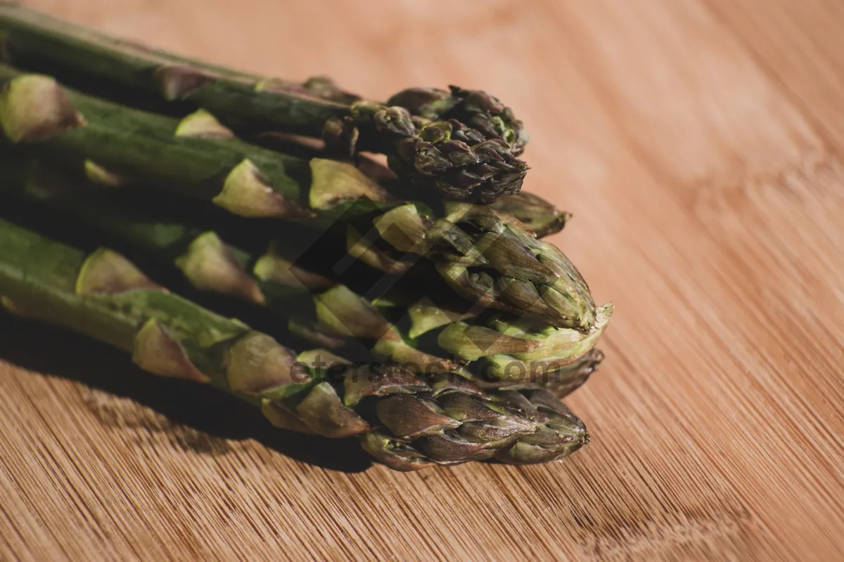 Picture of Gourmet asparagus salad with fresh organic vegetables