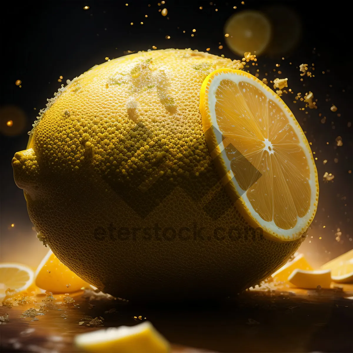 Picture of Yellow Lemon and Passion Fruit on Fresh Produce