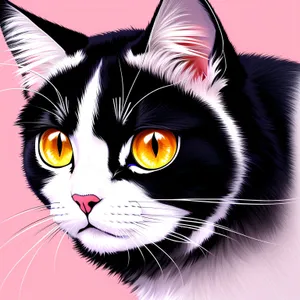 Adorable Kitty with Fluffy Black Fur and Cute Whiskers.