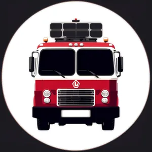 Dynamic Fire Station Icon Set with Vibrant Silhouettes