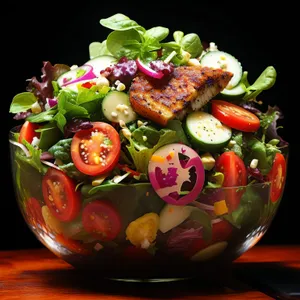 Fresh Vegetable Salad with Tomatoes and Cucumbers