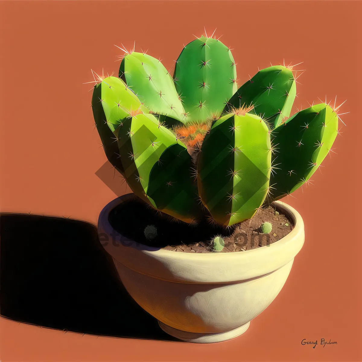 Picture of Fresh Cactus Punch in Leafy Tea Cup